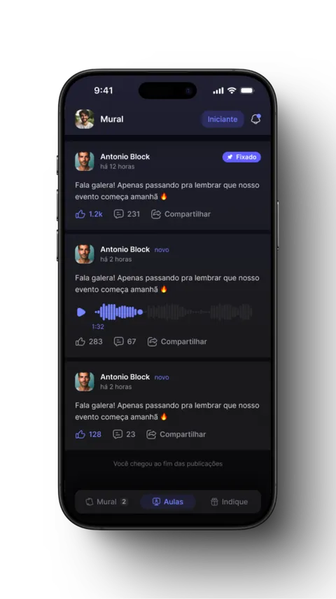 Feed interativo