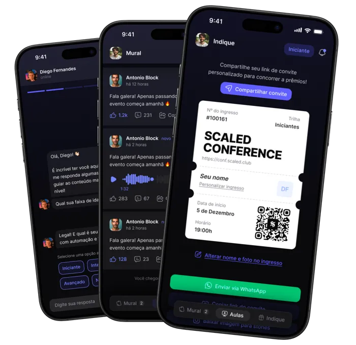 Scaled Club - Plataforma para gestão de eventos digitais